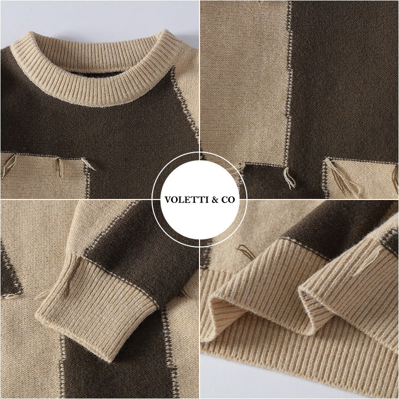 Madison | Patchwork-Strickpullover