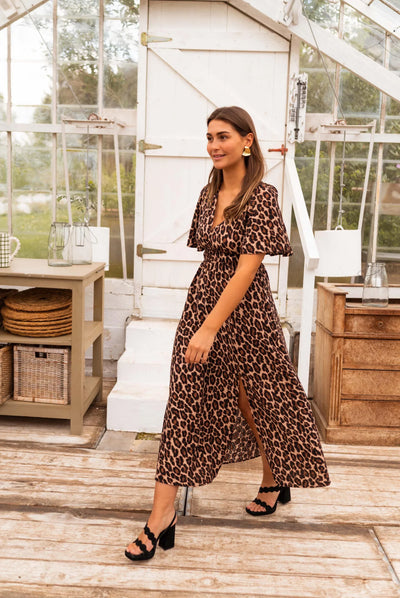 Stella | Maxikleid mit Leopardenprint