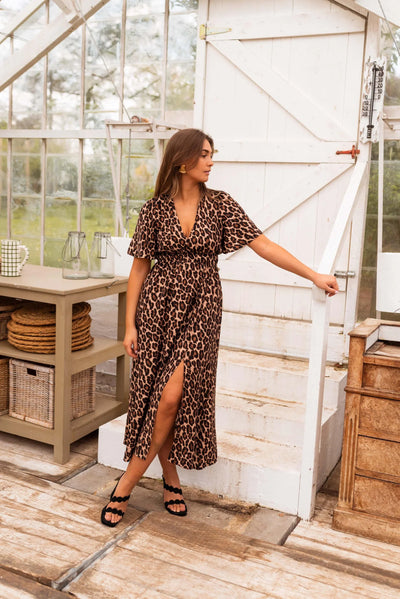 Stella | Maxikleid mit Leopardenprint