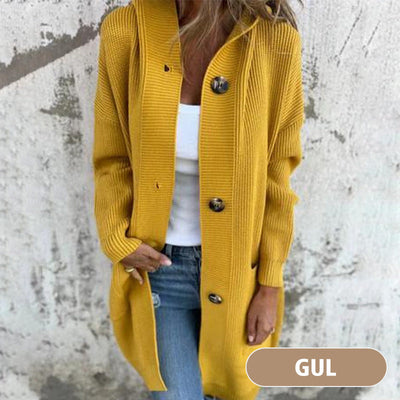 Anouk | Midilanger Cardigan mit Kapuze
