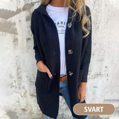 Anouk | Midilanger Cardigan mit Kapuze