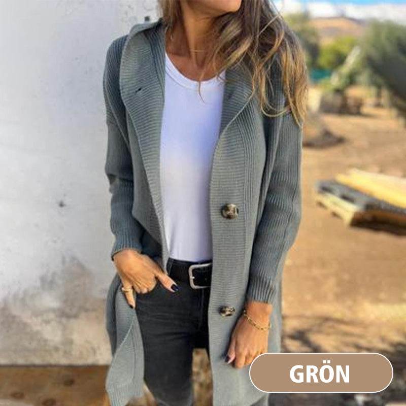 Anouk | Midilanger Cardigan mit Kapuze