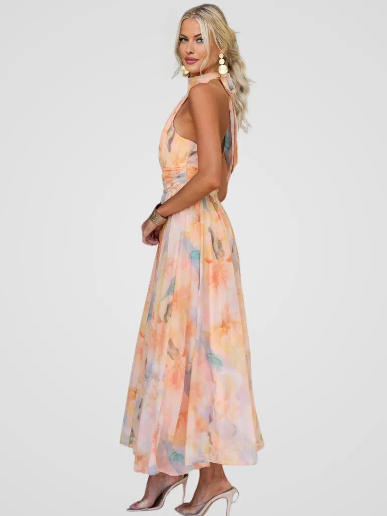 Peach | Maxikleid Riviera Stil